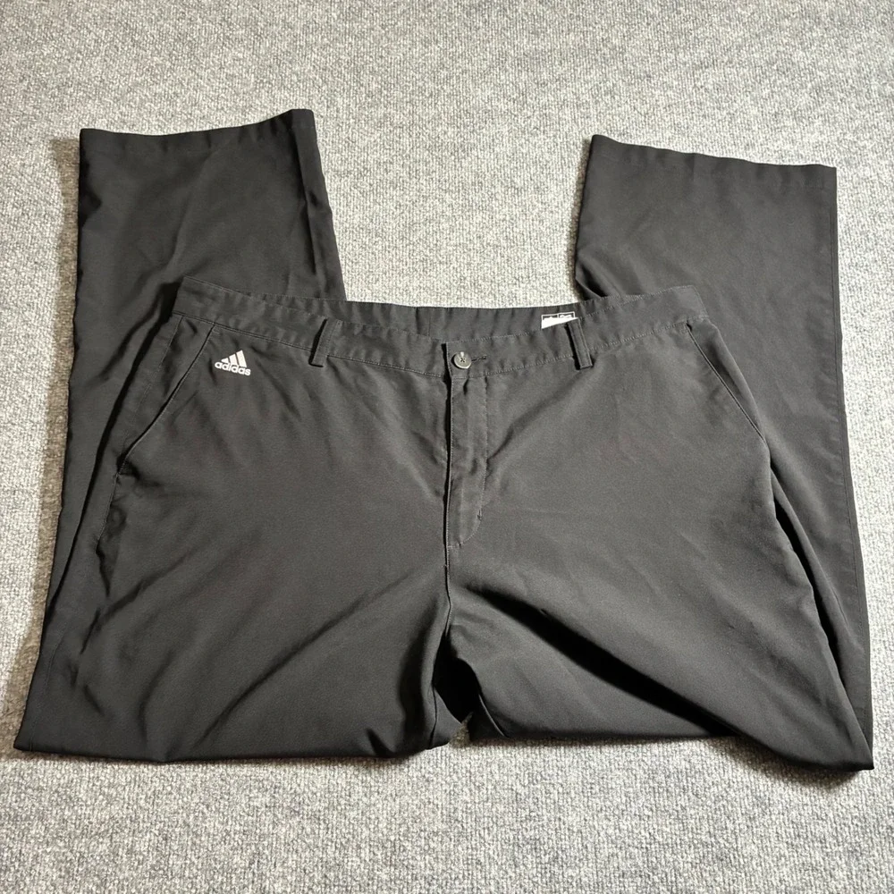 Adidas Climalite Golf Pants Mens 40x32 Black Stretch‎ Straight Leg